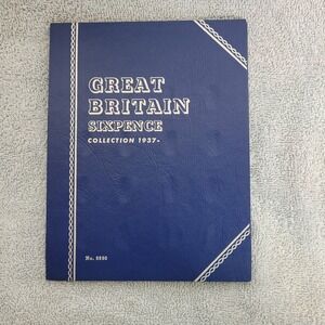 Whitman Great Britain Sixpence Collection‎ 1937- Coin Folder No. 9690 Vintage